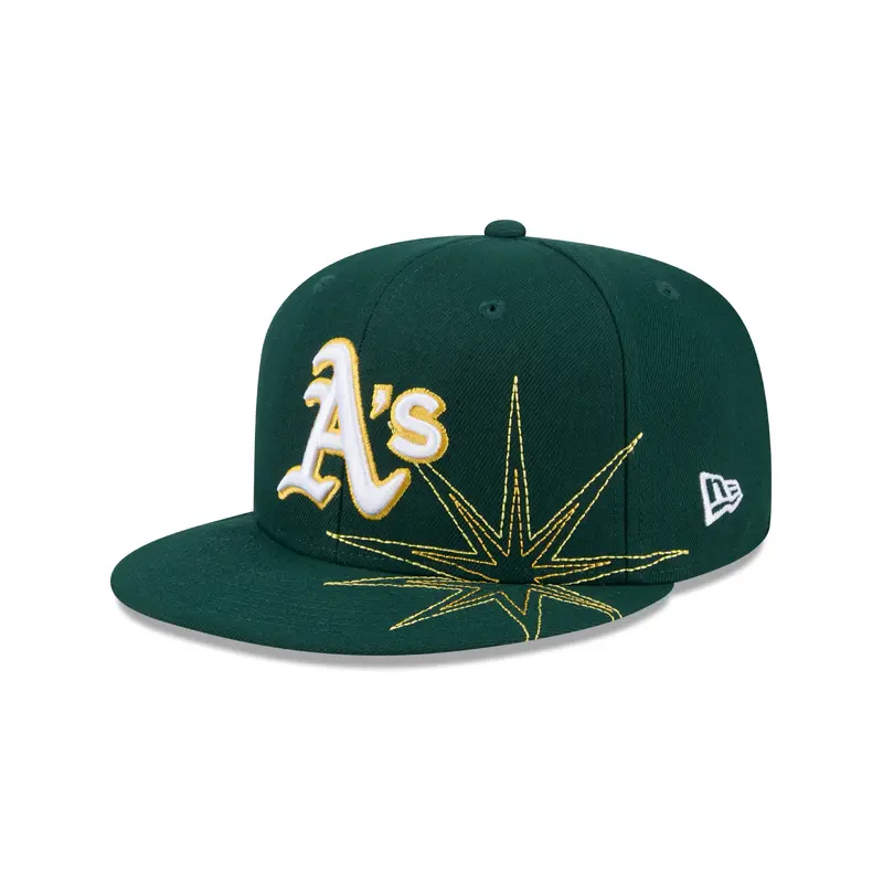 New Era - 59FIFTY Fitted Cap - SOLAR STARS - Oakland Athletics - Dark Green