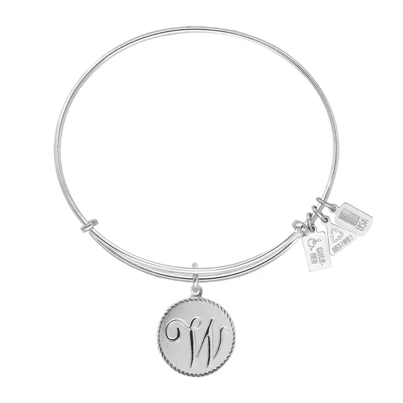 Love Letter 'W' Charm Bangle
