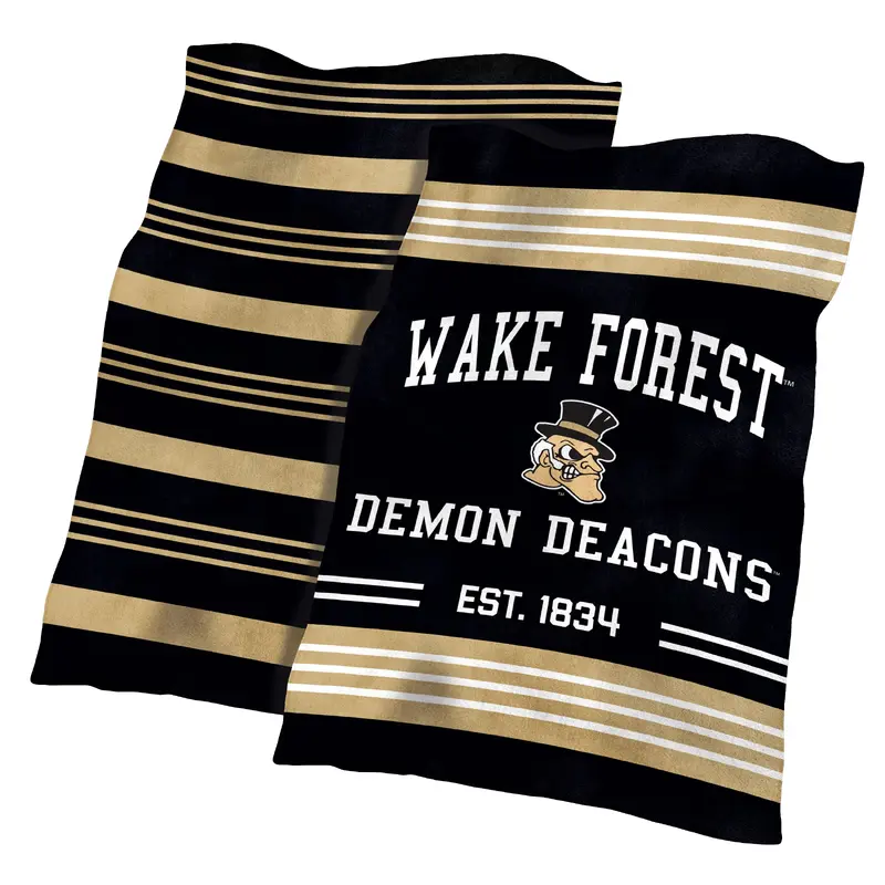 Wake Forest Colorblock Plush Blanket
