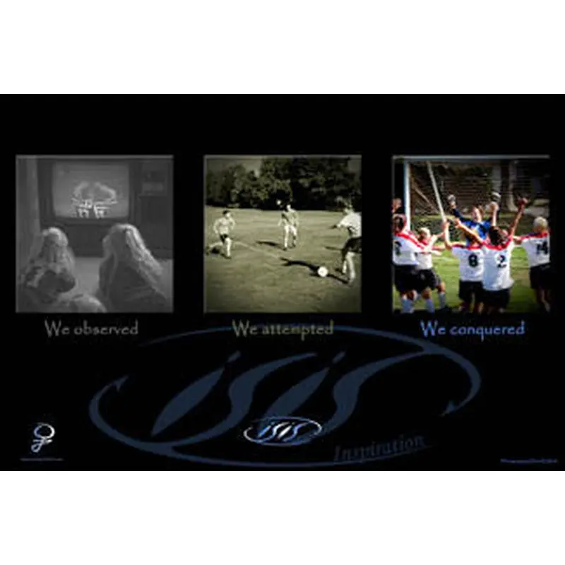 Girls Soccer "We Conquered" Motivational Poster - IS Inspiration