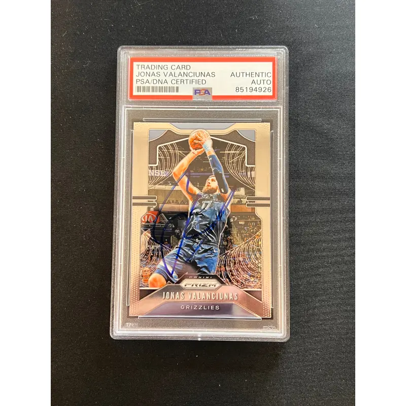 2019-20 Panini Prizm #229 Jonas Valanciunas Signed Card AUTO PSA Slabbed Grizzlies