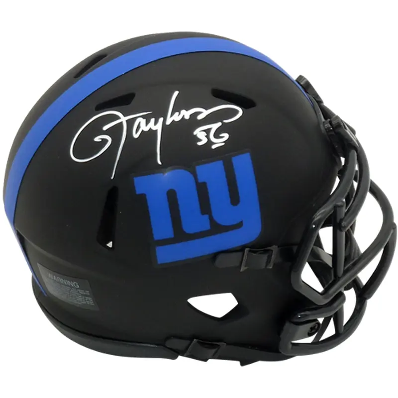 Lawrence Taylor Autographed New York Giants (ECLIPSE) Mini Helmet - Beckett Witness