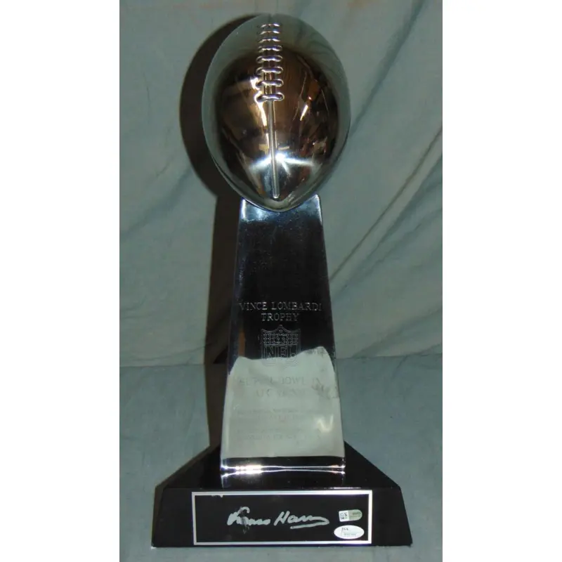 Beautiful Franco Harris Signed Pittsburgh Steelers 1975 Super Bowl Trophy JSA