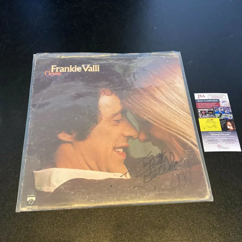 Frankie Valli Signed Vintage LP Record Album JSA COA