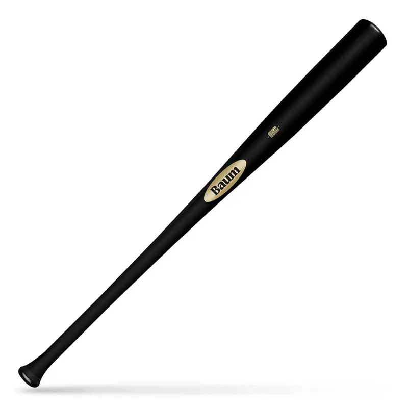 Baum Bat Maple Standard Gold Stock -3 Black Wood Baseball Bat - BBMSGSTKPRO3-BK