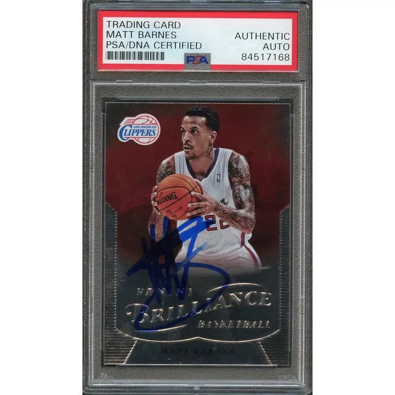 2012-13 Panini Brilliance #92 Matt Barnes Signed Card AUTO PSA Slabbed Clippers