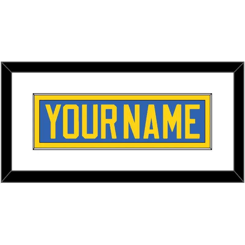Sweden Mens Hockey Nameplate - 2006 Olympics Road Blue - Single Mat 1