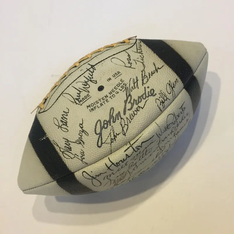Beautiful 1966 Cleveland Browns Team Signed Football 40 Signatures With JSA COA
