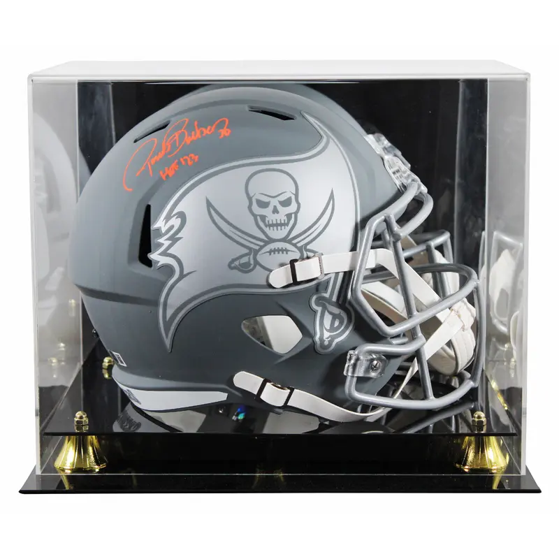 Buccaneers Ronde Barber "HOF 23" Signed Slate F/S Speed Rep Helmet W/ Case BAS W