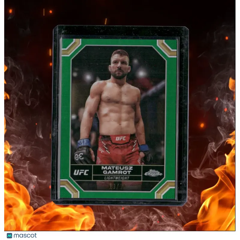 2024 Topps Chrome UFC Mateusz Gamrot Green Refractor 18/99 #126