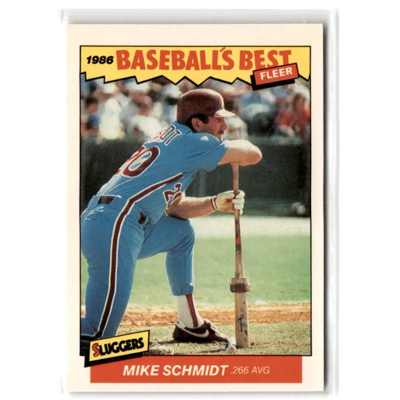 1986 Fleer Baseball's Best Sluggers vs. Pitchers Mike Schmidt #33