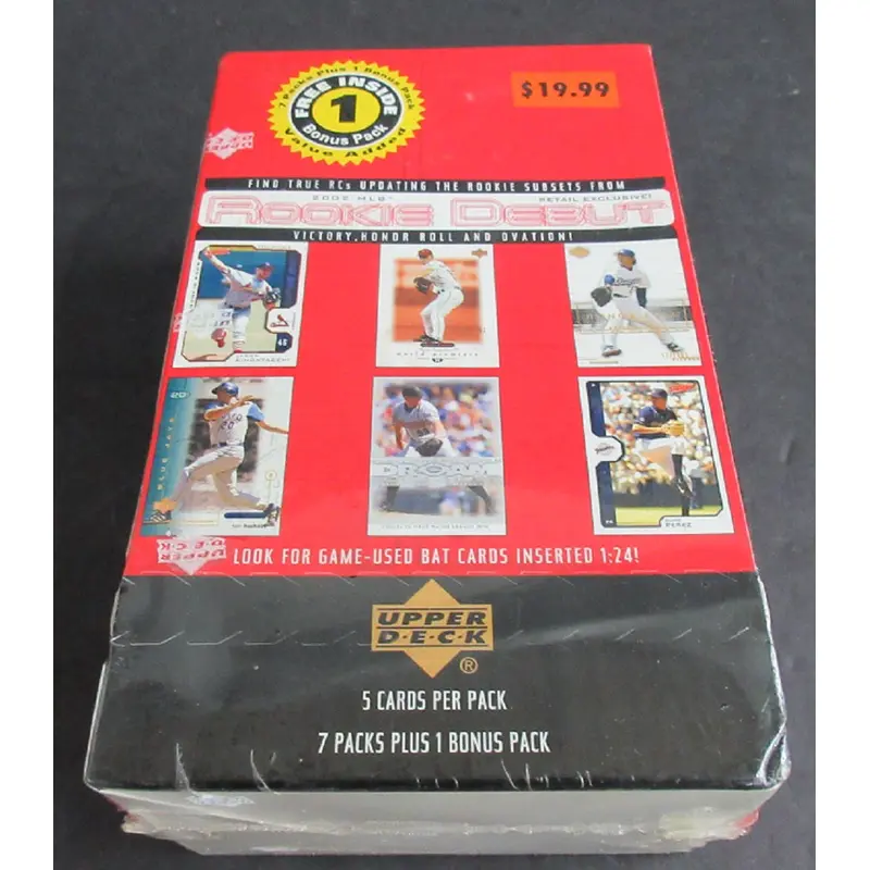 2002 Upper Deck Rookie Debut Baseball Blaster Box (8/5)
