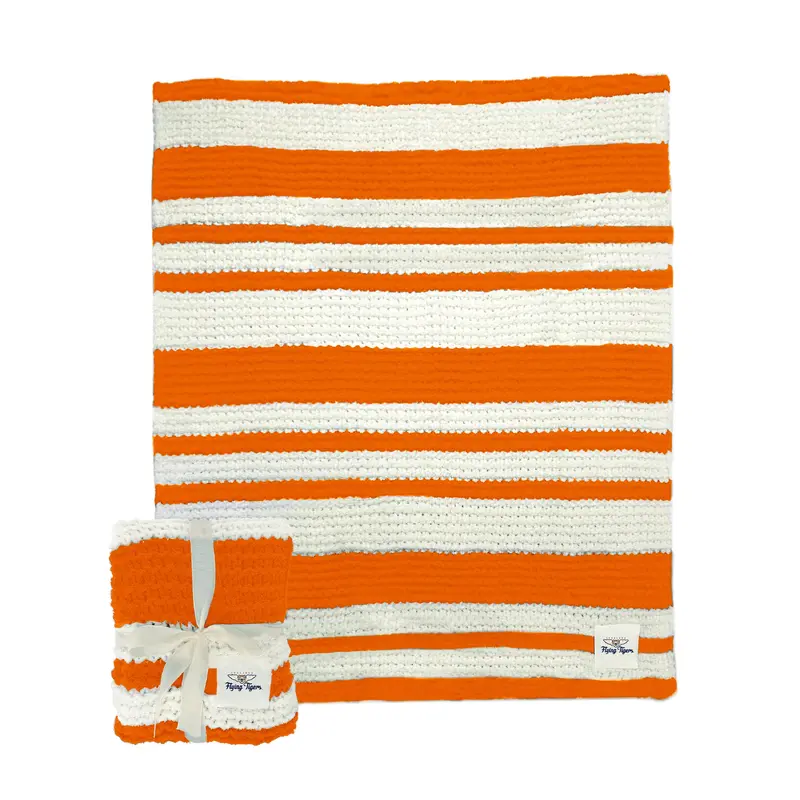 Lakeland Flying Tigers Cable Knit Throw 50x60