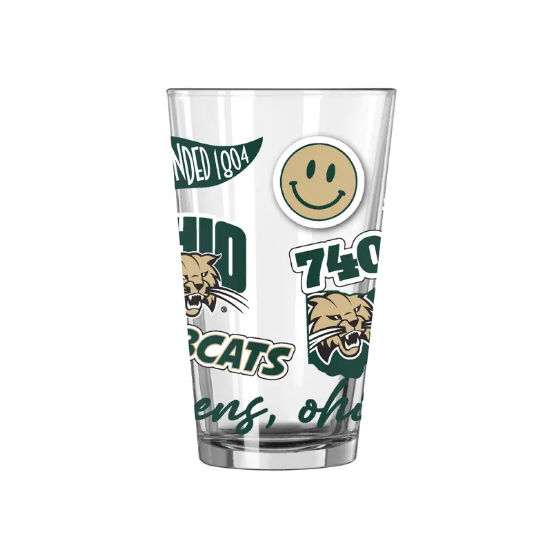 Ohio Bobcats 16oz Native Pint Glass