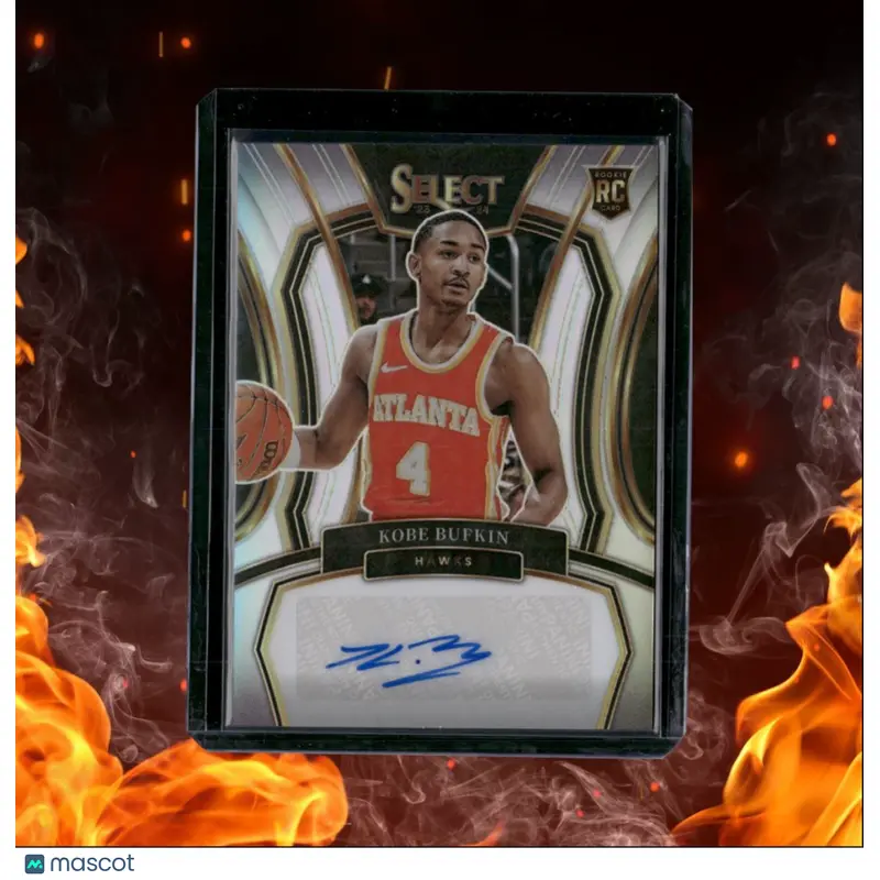 2023-24 Panini Select Kobe Bufkin Signatures Silver Prizm Rookie Auto 013/125