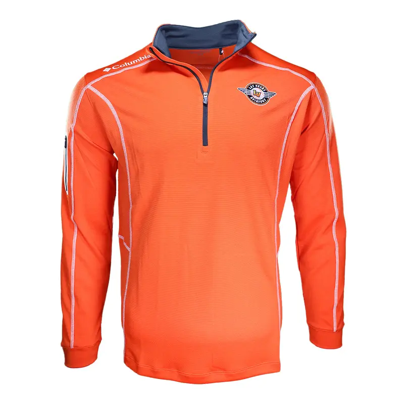 Men's Columbia Primary Logo Orange 1/4 Zip Shotgun Pullover