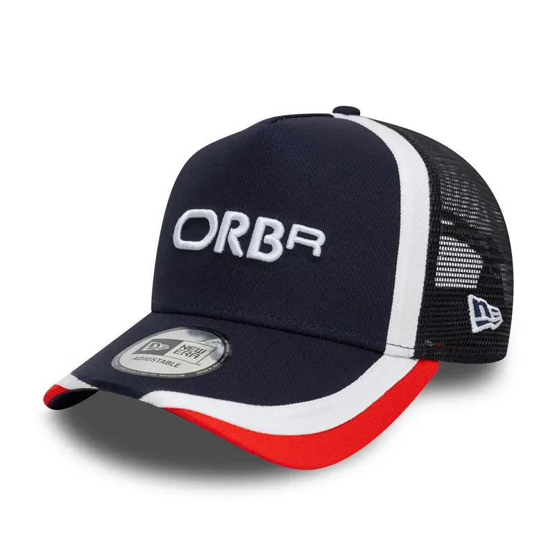 Red Bull Racing Retro Dark Blue 9FORTY A-Frame Trucker Adjustable Cap