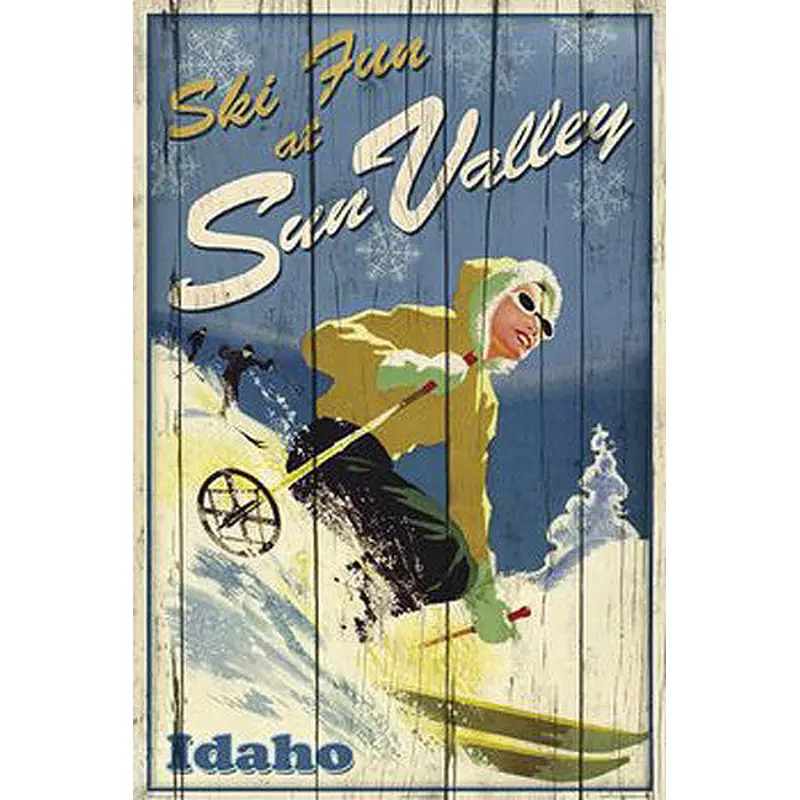 Skiing Sun Valley, Idaho "Ski Fun" Poster Print - Image Source