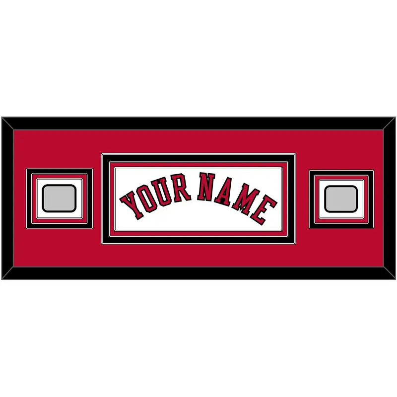 Chicago Name & 2 Champions Patches - Home White (1986-2017) - Triple Mat 4
