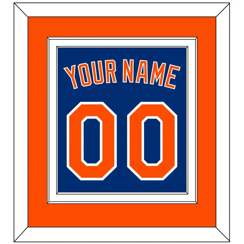 New York Name & Number - Alternate Home Blue - Double Mat 3