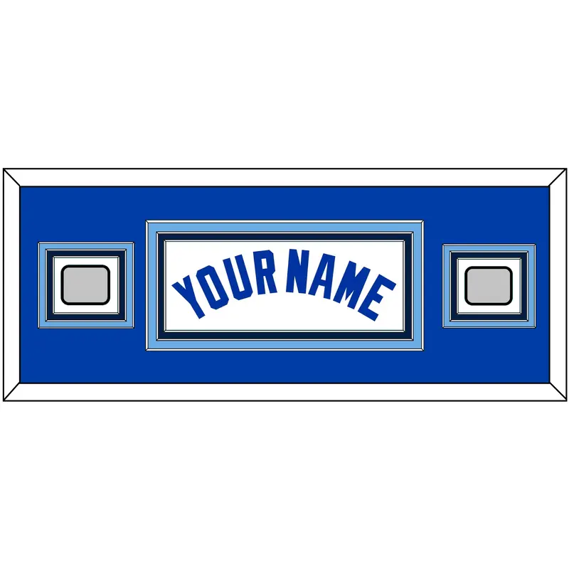 Toronto Name & 2 World Series Patches - Home White (1981-1996) - Triple Mat 6