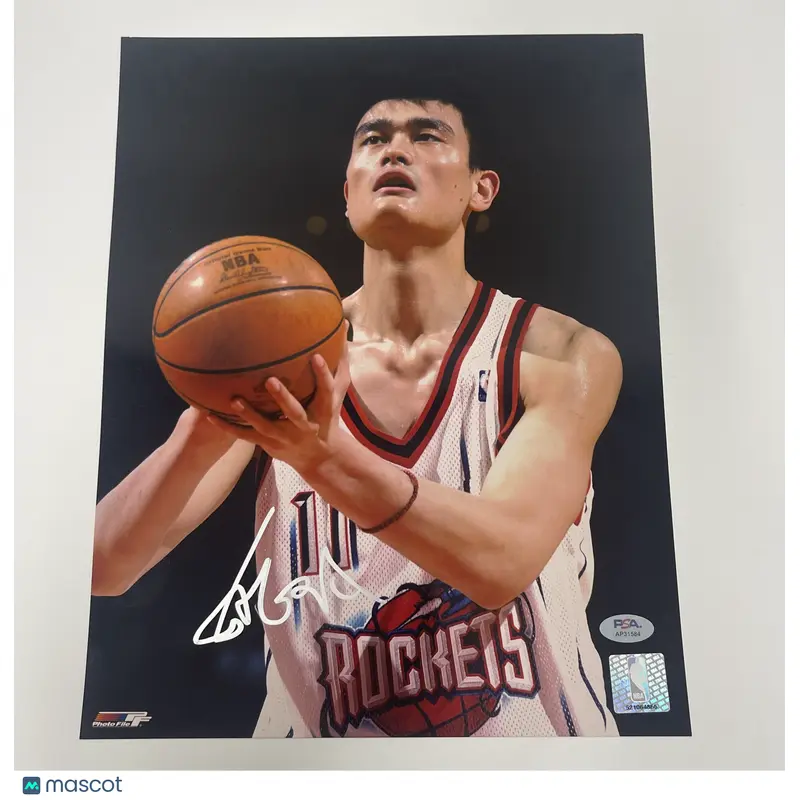Yao Ming Signed 11x14 Photo PSA Houston Rockets