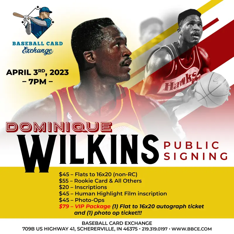 Dominique Wilkins---Premium Autograph Ticket