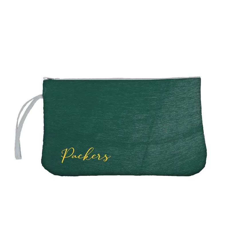 Green Bay Packers Script Crosshatch Wristlet