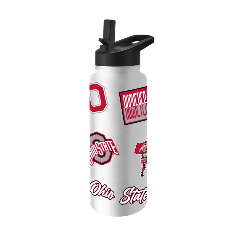 Ohio State 34oz White Dreamweave Quencher Bottle