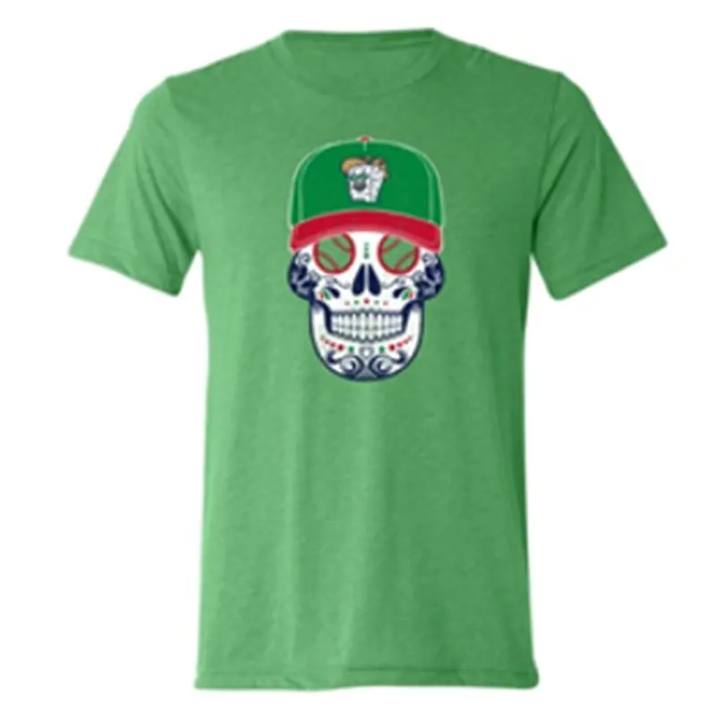 108 Men's Sugar Skull Quesos Green Tee