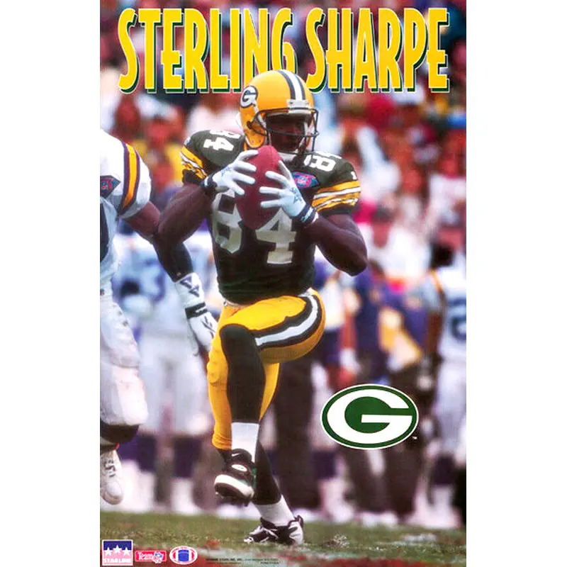 Sterling Sharpe "Superstar" Green Bay Packers NFL Action Poster- Starline 1994
