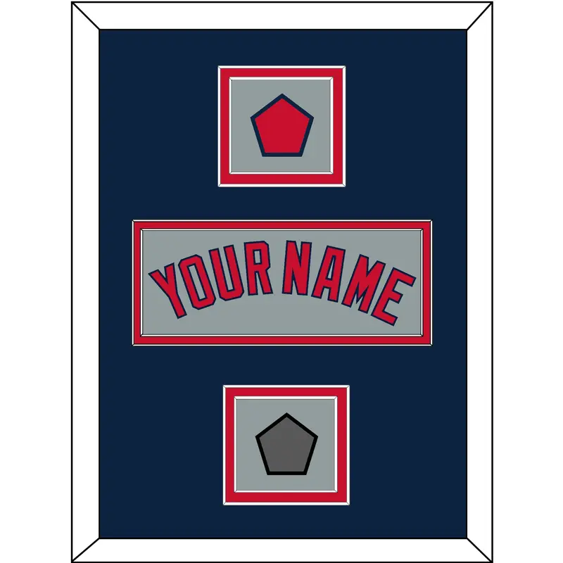 Boston Name, Logo Patch & World Series Jersey Patch - Road Gray - Double Mat 4