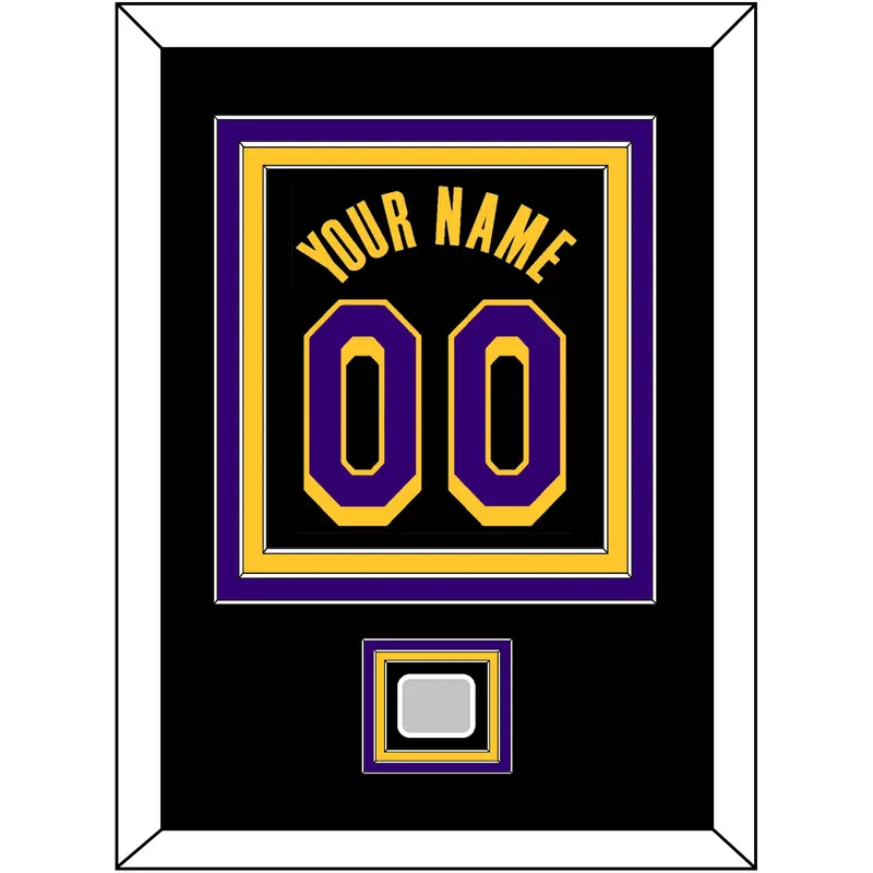 Los Angeles Name & Number With Trophy Patch - Black Earned (2020-2021) - Triple Mat 2