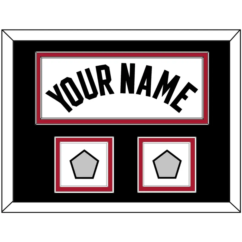 Miami Name & 2 Finals Patches - Home White (1999-2008) - Double Mat 5