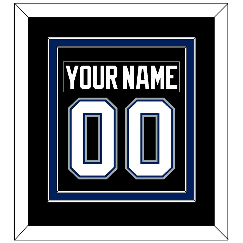 Tampa Bay Nameplate & Number (Back) Combined - Road Black (2001-2007) - Double Mat 3
