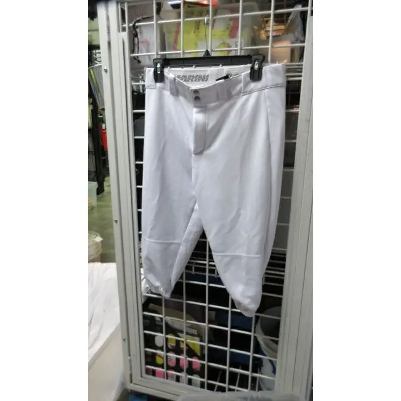 Used Demarini White Baseball Pants W/ Elastic Bottoms Size Youth XL
