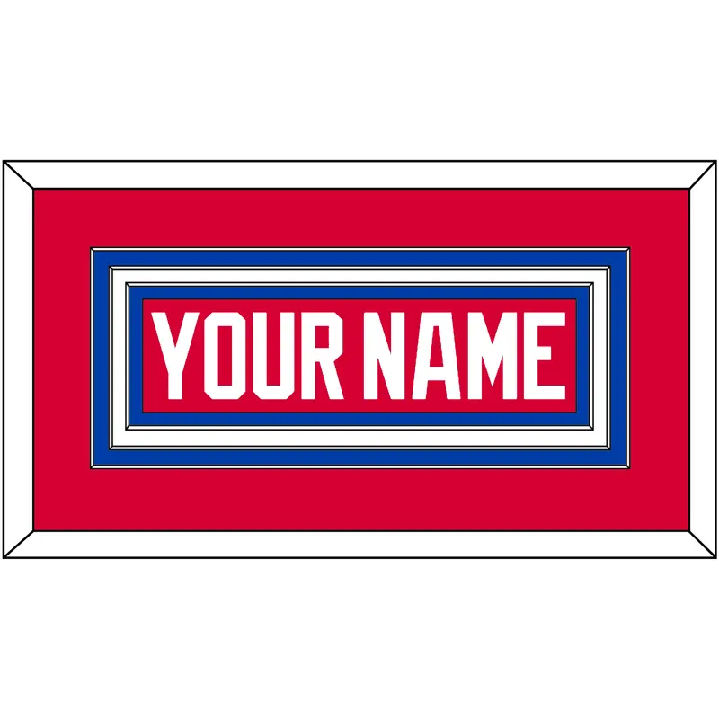 Washington Nameplate - Road Red (1979-1987) - Triple Mat 1