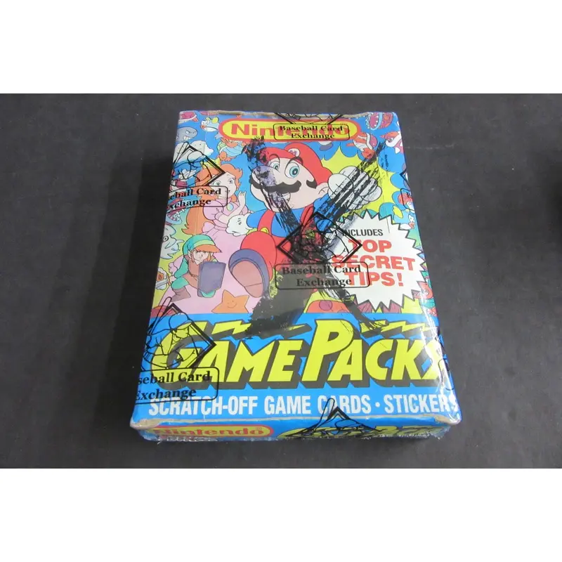 1989 Topps Nintendo GamePacks Unopened Wax Box (BBCE) (X-Out)