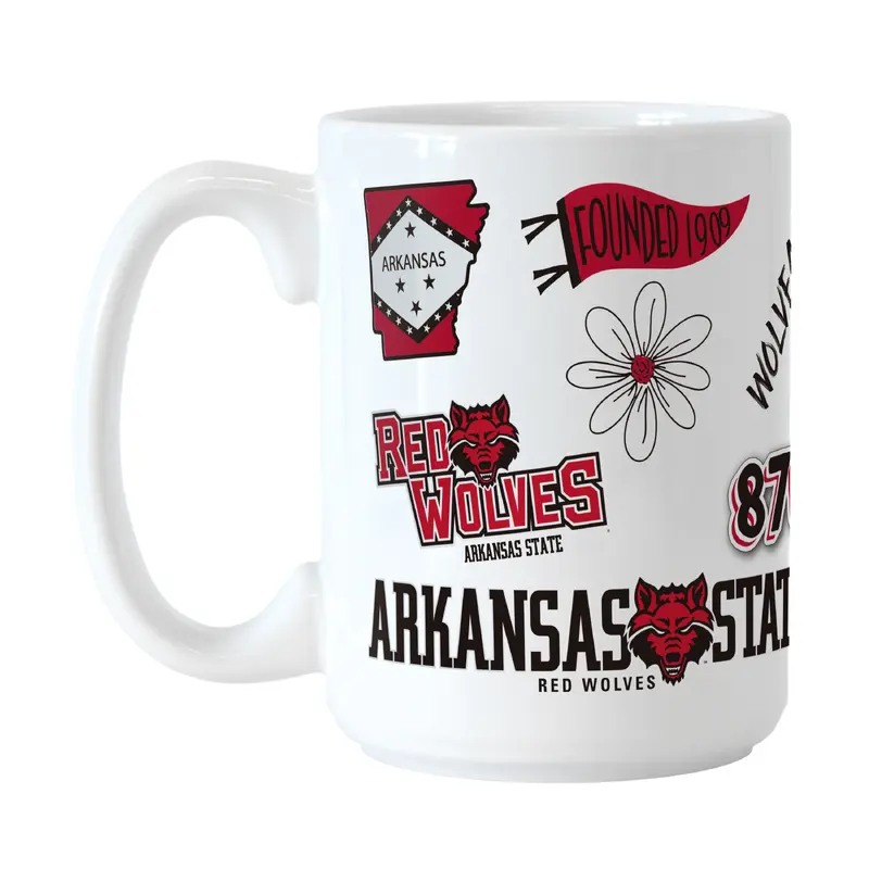 Arkansas State 15oz Native Sublimated Mug