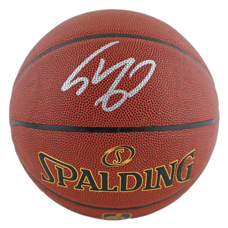 Lakers Shaquille O'Neal Signed Brown Spalding Basketball w/ Silver Sig BAS