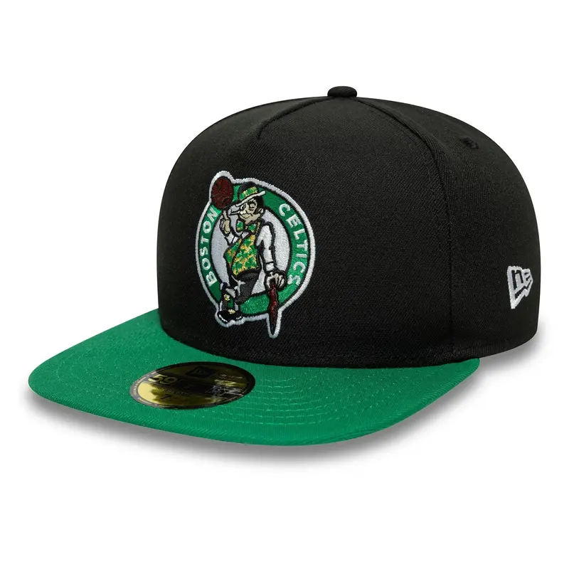Boston Celtics NBA Flat Black 59FIFTY A-Frame Fitted Cap