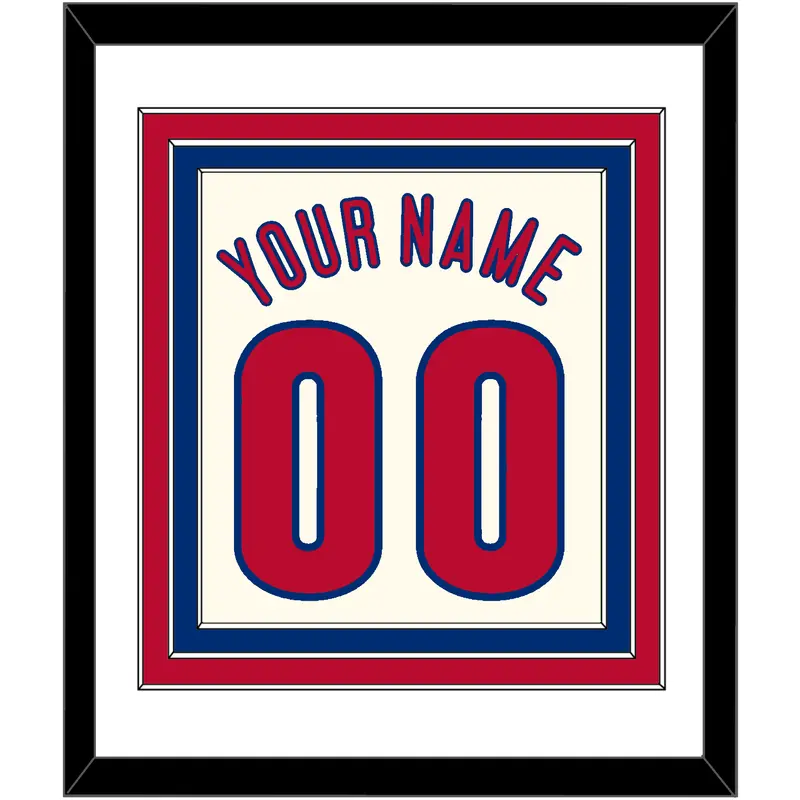 Philadelphia Name & Number - Alternate Cream - Triple Mat 1