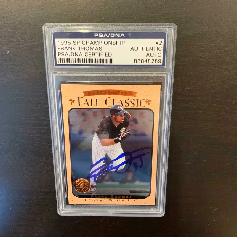 Frank Thomas Signed Autographed Baseball Card Chicago White Sox PSA DNA COA