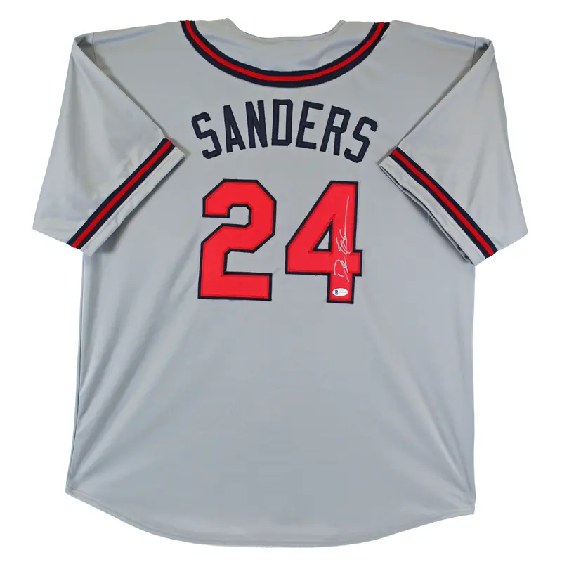 Deion Sanders Authentic Signed Grey Pro Style Jersey Autographed BAS Witnessed