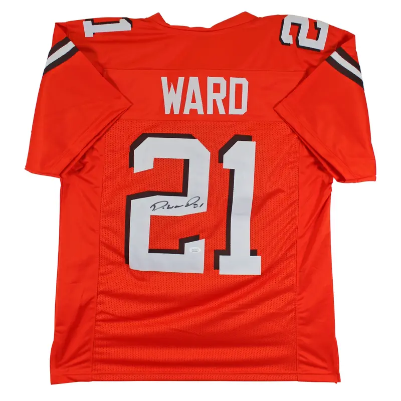 Denzel Ward Authentic Signed Orange Pro Style Jersey Autographed JSA Witnessed