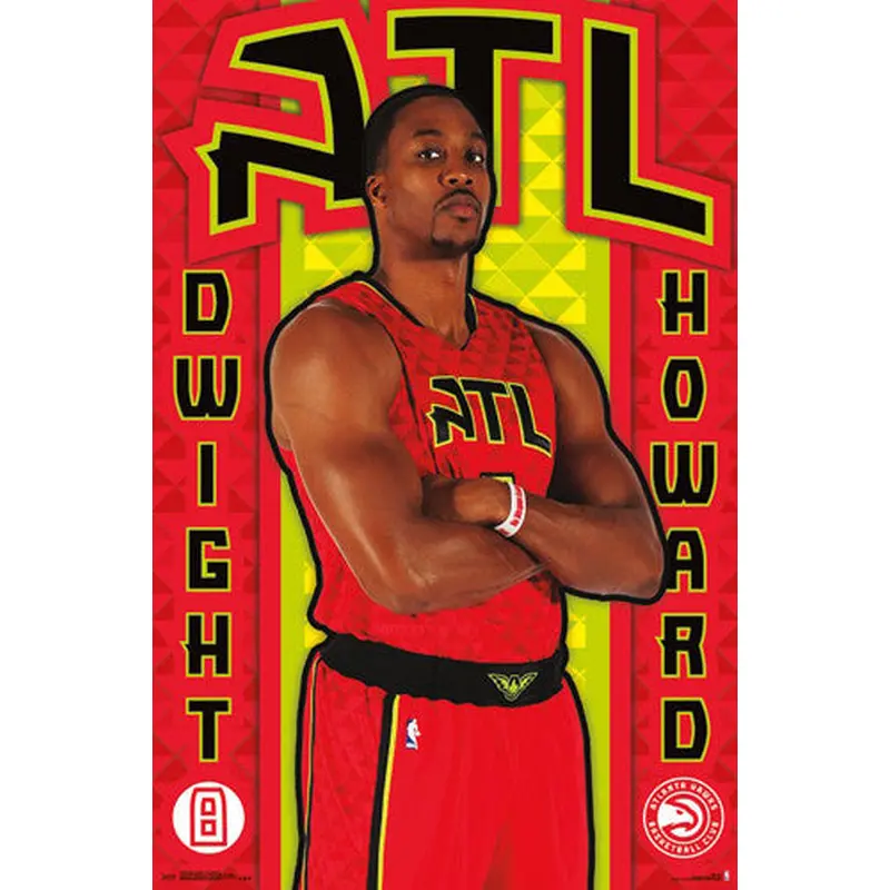 Dwight Howard "Flight 8" Atlanta Hawks NBA Basketball Poster - Trends International 2016
