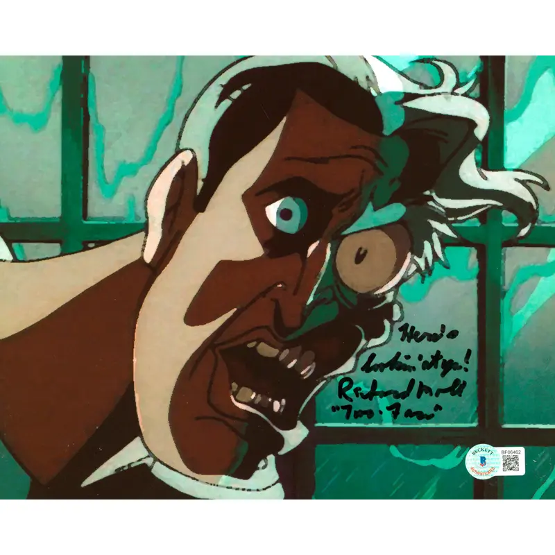 Richard Moll Batman Animated Series "Two Face" Signed 8x10 Photo BAS #BF06462