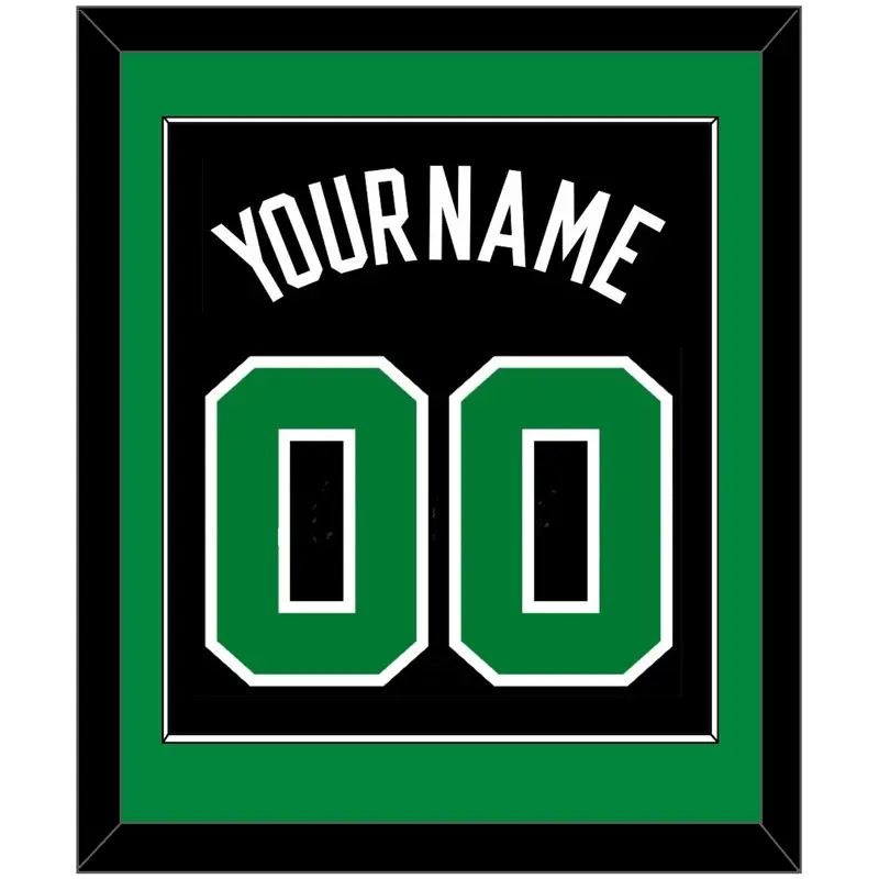 Boston Name & Number - Black Statement - Single Mat 2