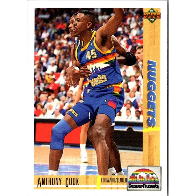 1991 Upper Deck Anthony Cook #203 Rookie