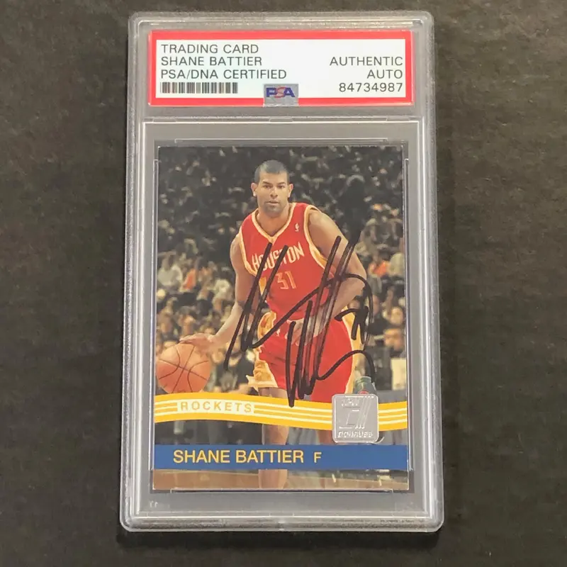 2010-11 Panini Donruss #87 Shane Battier Signed Card AUTO PSA/DNA Slabbed Rockets